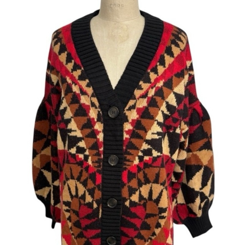 FARM Rio Heart Deco Maxi Cardigan